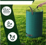 Kosz ogrodowy worek na liście trawę odpady 500L składany mocny z uchwytami