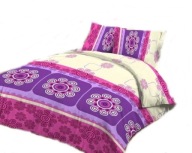 Pościel kora lux 200x220 + 2x70x80 zamek K 249 Serweta fiolet