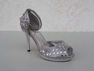 Srebrne sandałki "Clive" roz 36