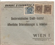 WARSZAWSKI BANK DYSKONTOWY -koperta do AUSTRIACKI INSTYTUT KREDYTOWY 1925 r