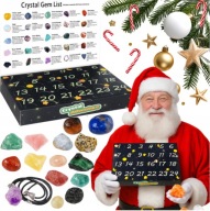 KALENDARZ ADWENTOWY Z KRYSZTAŁAMI MINERAŁAMI KAMIENIE 24 DNI NA MIKOŁAJA