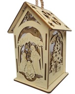 LAMPION ADWENTOWY Świąteczny LED witraże Roraty