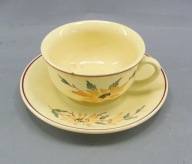 Fajans Włocławek - Filiżanka ze spodkiem lata 50
