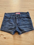 krótkie spodenki jeans sportowe młodzieżowe szorty r. 152cm