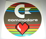 Naklejka okrągła I LOVE COMMODORE