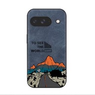 Plecki/Etui premium z ekoskóry z grafiką Pixel 9A Góry (kolor)