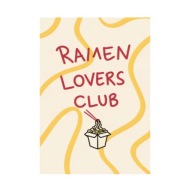 Plakat „Ramen Lovers Club” – Minimalistyczny Plakat Kuchenny