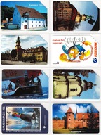 Zestaw 17 Karty używane 8 szt. w stanie dobrym