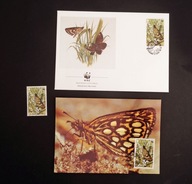 JERSEY 1989r 481 ** + fdc + karta maksimum motyle