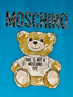 Ekskluzywny materiał tkanina wiskoza Moschino Teddy Bear miś