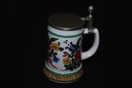 KOLEKCJONERSKI PORCELANOWY KUFEL DO PIWA