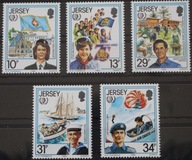 Jersey 1985 Znaczki 350-4 ** harcerstwo młodzież lotnictwo sport spadochron