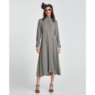 ZARA DŁUGA SUKIENKA W PEPITKĘ 100% WISKOZA XS