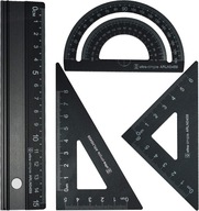 LINJKI METALOWE ZESTAW GEOMETRYCZNY 4 ELEMENTY DLA UCZNIÓW I MATURA 2026