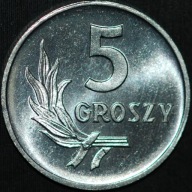 5 groszy 1960 - menniczy egzemplarz