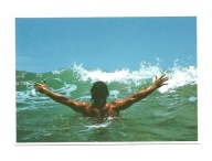 Pocztówka - Pływak i wyzwanie rzucone falom Oceanu