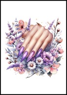 A2 PLAKAT DO SALONU MANICURE URODY, PLAKAT DLA KOSMETYCZKI PAZNOKCIE LAKIER
