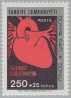 Turcja 1972 Znaczek 2252 ** zdrowie medycyna serce