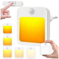 Lampka nocna LED do gniazdka z czujnikiem ruchu i zmierzchu