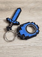KeySpinner + Diamentowy Miecz Minecraft - Brelok Druk3d fidget KeyFlipper