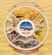 Gwinea Bissau 2016 ** cena 6,50 zł kat.7,50€. - jaszczurki