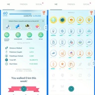Pokemon GO konto Level 60, 44x Legendary, 29x Shiny, 28x IV100, 5x Mythical