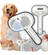 Szczotka do pielęgnacji zwierząt Zenevo z mgiełką i samooczyszczaniem