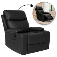 Fotel Rozkładany VERO z Podnóżkiem Ekoskóra Komfort 180 cm