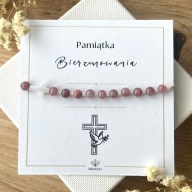 Bransoletka różaniec z jadeitu - prezent na Komunię i Bierzmowanie