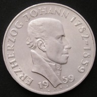 Austria 25 schilling 1959 - książę Johann - srebro
