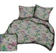 Pościel kora lux 200x200 + 2x70x80 guzik K 289-1 Elizabeth szara