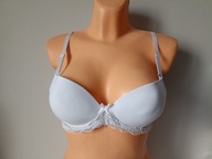 Śliczny biustonosz biały push-up r.S odpinane ramiączka