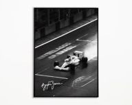 PLAKAT AYRTON SENNA LOTUS F1 FORMULA 1 GP BOLID WYŚCIGOWY PLAKAT A3