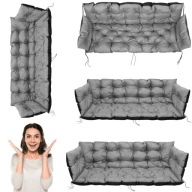 PODUSZKA OGRODOWA WODOODPORNA NA ŁAWKĘ HUŚTAWKĘ WISZĄCĄ GRUBA 150 CM MOCNA