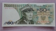 50 zł 1988 ,seria GG 4254772,stan UNC