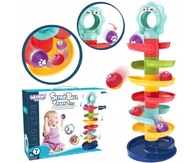 KULODROM ZABAWKA DLA DZIECI TOR KULKOWY ZESTAW SPIRALA 2 KULKI