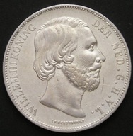Holandia Niderlandy 2 1/2 guldena 1874 - król Willem III - srebro