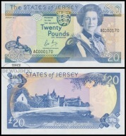 BNE - JERSEY 20 Funtów 1989 AC 000170 # NISKI NUMER # P18 # UNC
