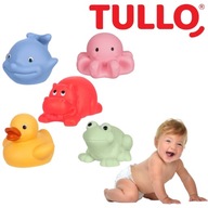 TULLO ZABAWKI DO KĄPIELI BEZ DZIUREK PASTELOWE NIE NABIERAJĄ WODY 5SZT 519