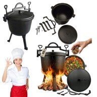 KOCIOŁEK ŻELIWNY EMALIOWANY 10L MYŚLIWSKI WĘGIERSKI NA OGNISKO I PRAŻONE