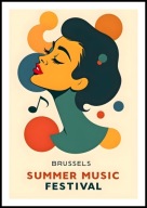 A2 PLAKAT MUZYCZNY MUZYKA BRUSSELS SUMMER MUSIC FESTIVAL, FESTIWAL MUZYCZNY