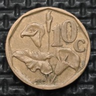 *REPUBLIKA POŁUDNIOWEJ AFRYKI*RPA [1724]*10 Centów 1995 Kwiaty Kalia