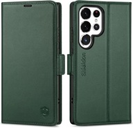 Etui z klapką Shieldon do Samsung Galaxy S24 Ultra zielony