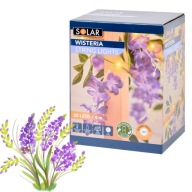 FIOLETOWA GIRLANDA SOLARNA SZTUCZNE KWIATY 20N LED ŁAŃCUCH OGRODOWY