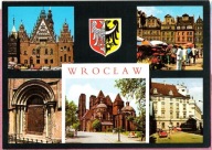 Pocztówka Wrocław 1986, Ratusz, pl.Solny, katedra, pl.Uniwersytecki