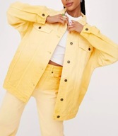 Nasty Gal kurtka JEANSOWA DŻINSOWA oversize wiosenna ŻÓŁTA ombre 40 L
