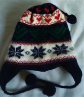 GAHPIR czapka zimowa ,wiązana wełna roz. 3/5 lat