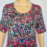 Peter Hahn sukienka kolorowa kloszowana L