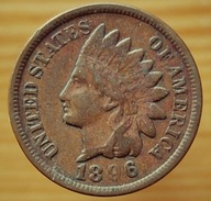 1 CENT INDIAN HEAD 1896 DESTRUKT