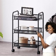 MOBILNY REGAŁ KUCHENNY ŁAZIENKOWY STOLIK NA KÓŁKACH METALOWY WÓZEK 3